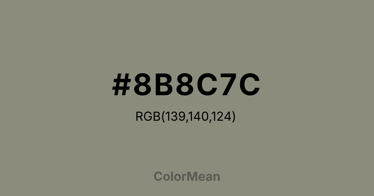 #8B8C7C color swatch
