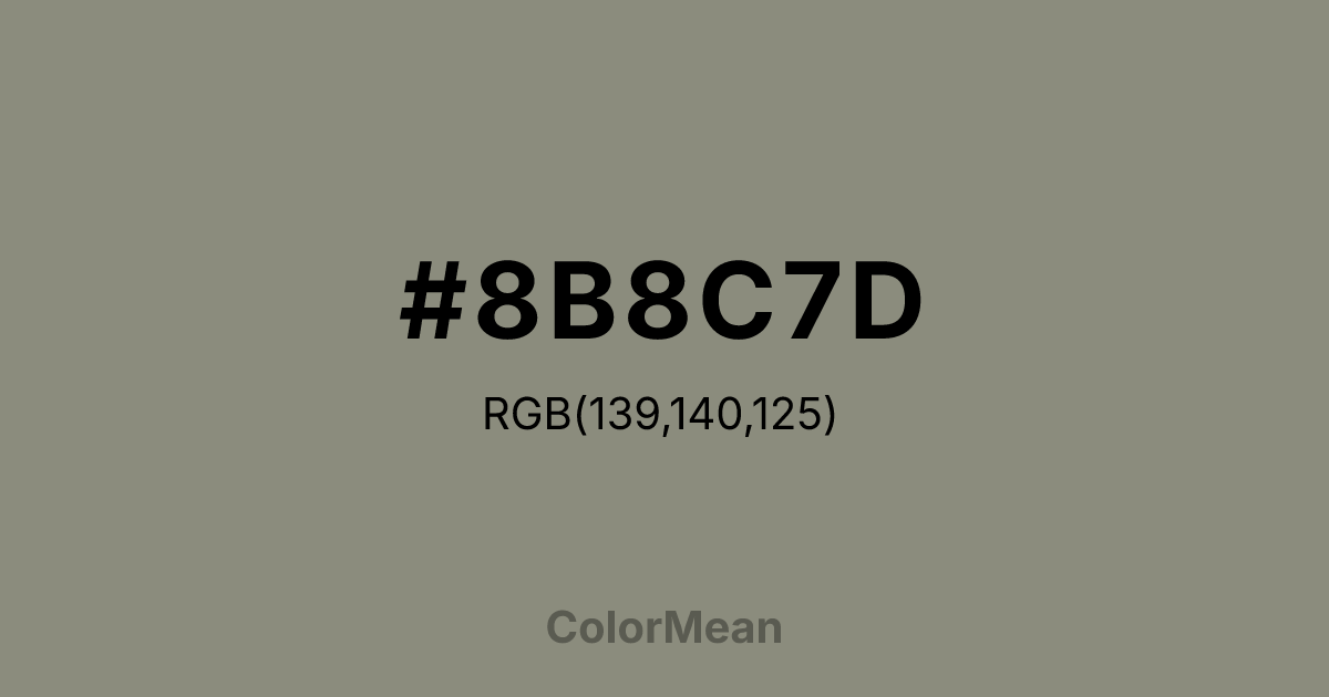 #8B8C7D color swatch