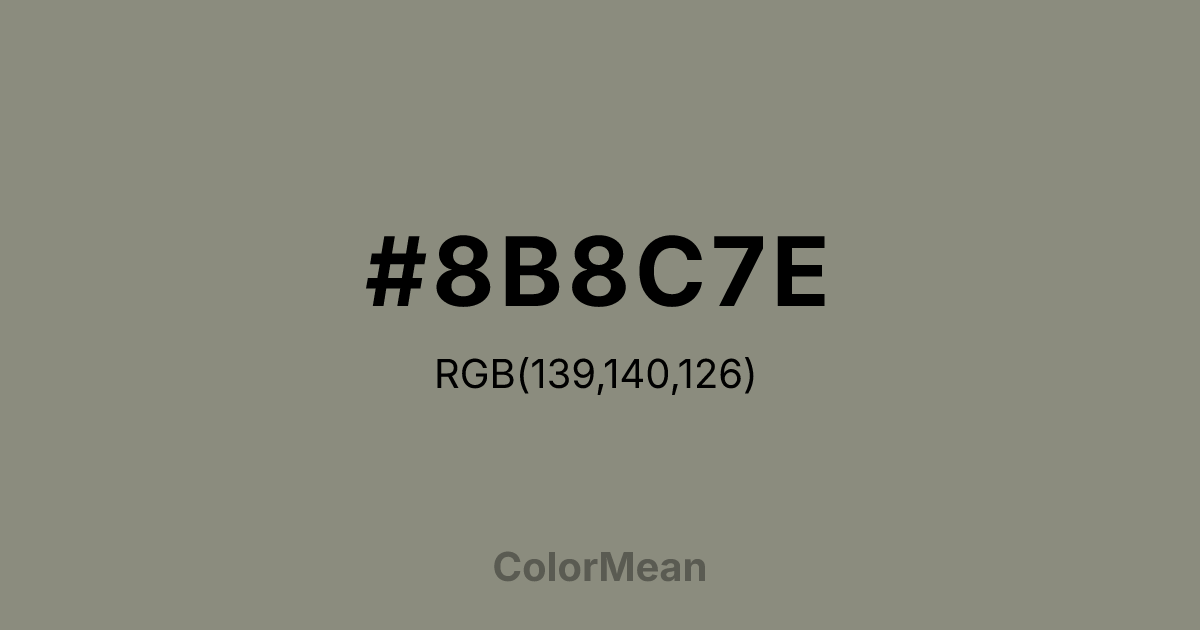 #8B8C7E color swatch