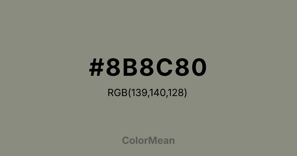 #8B8C80 color swatch