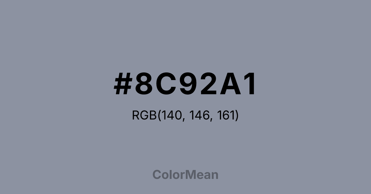 #8C92A1 color swatch