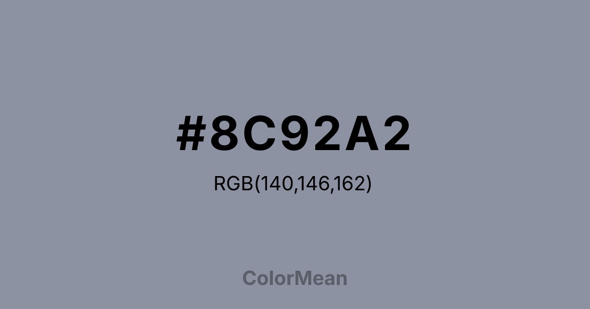 #8C92A2 color swatch