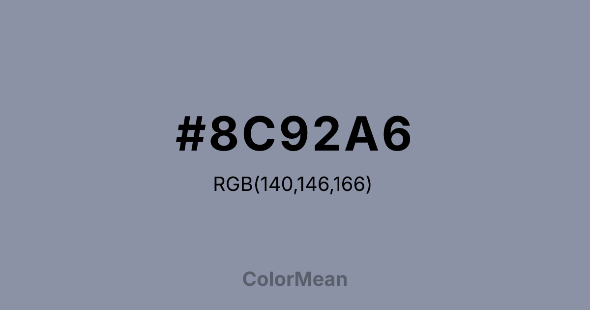 #8C92A6 color swatch