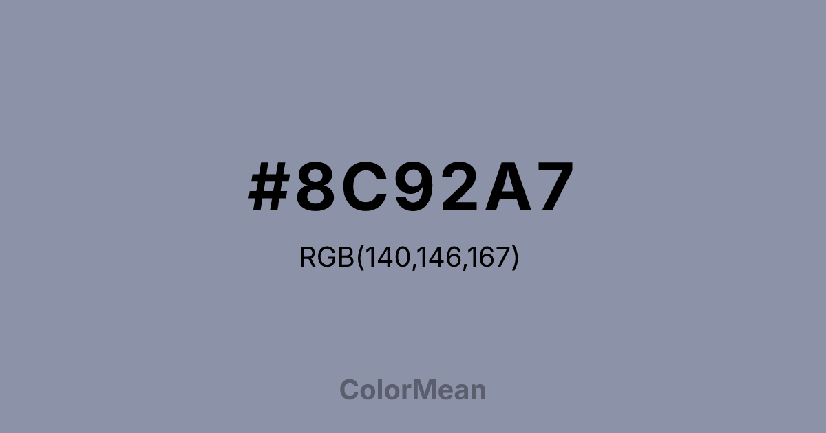 #8C92A7 color swatch