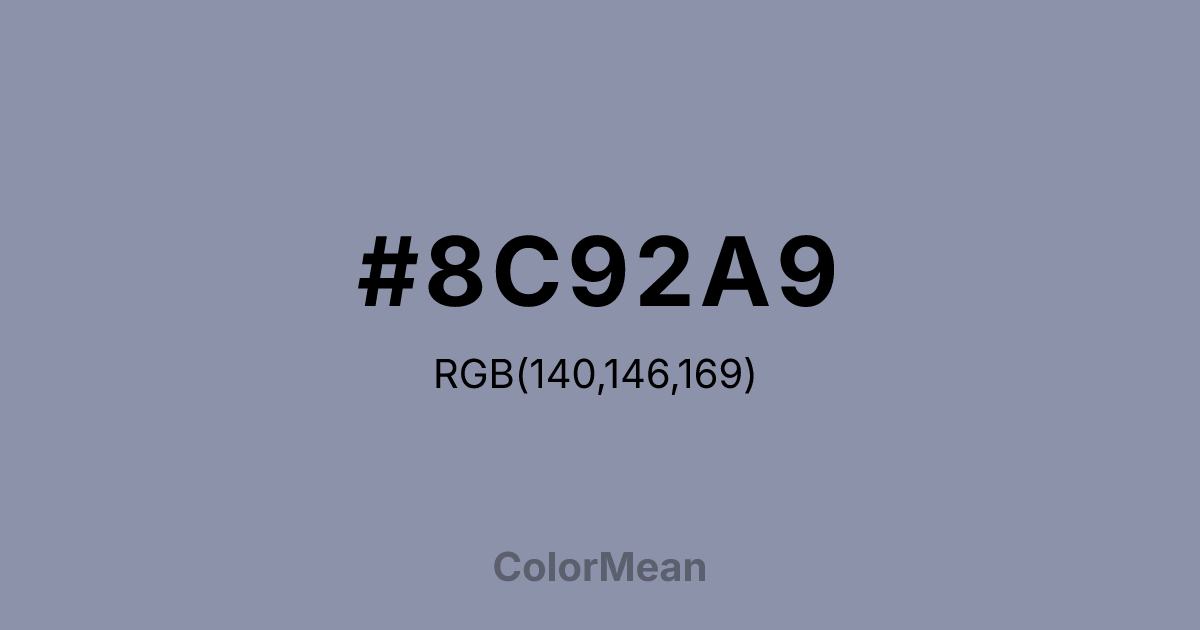 #8C92A9 color swatch