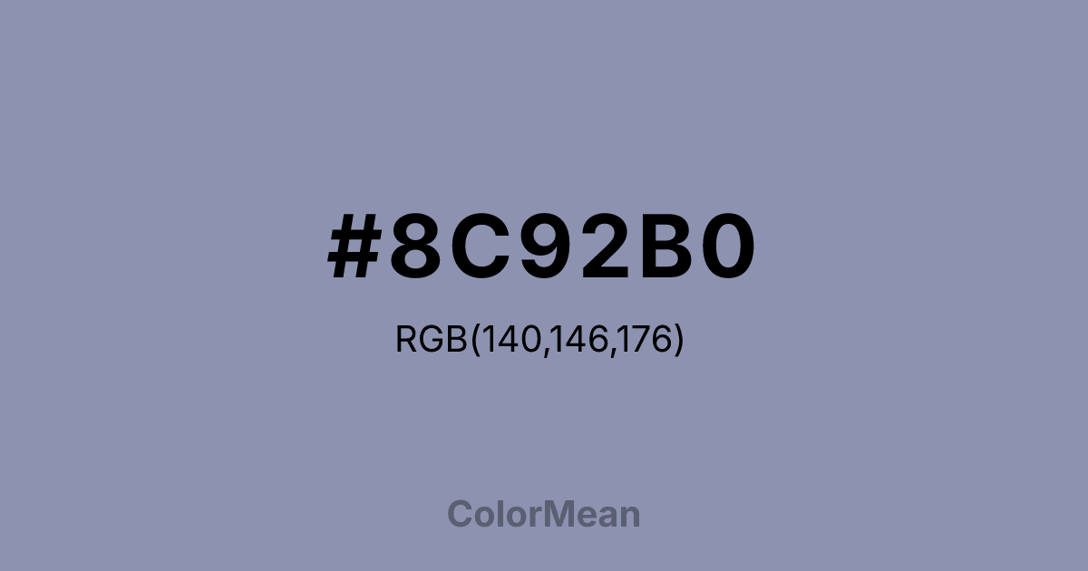 #8C92B0 color swatch