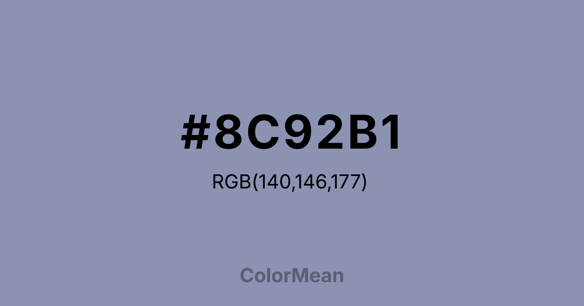 #8C92B1 color swatch