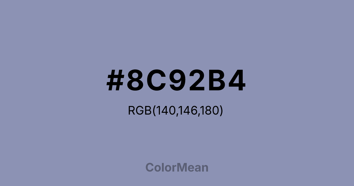 #8C92B4 color swatch
