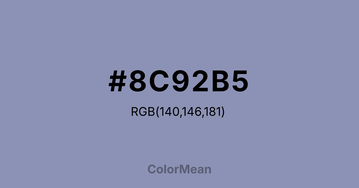 #8C92B5 color swatch