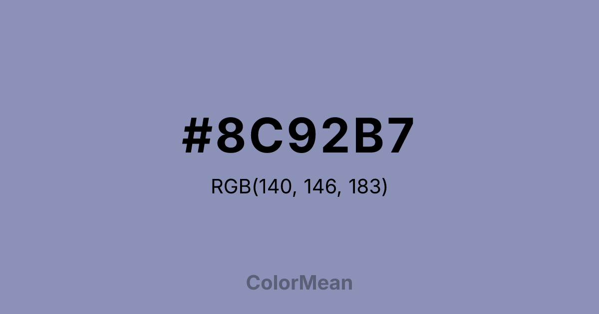 #8C92B7 color swatch
