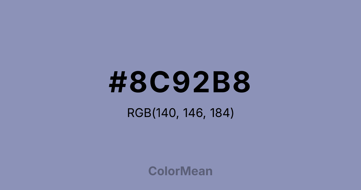 #8C92B8 color swatch
