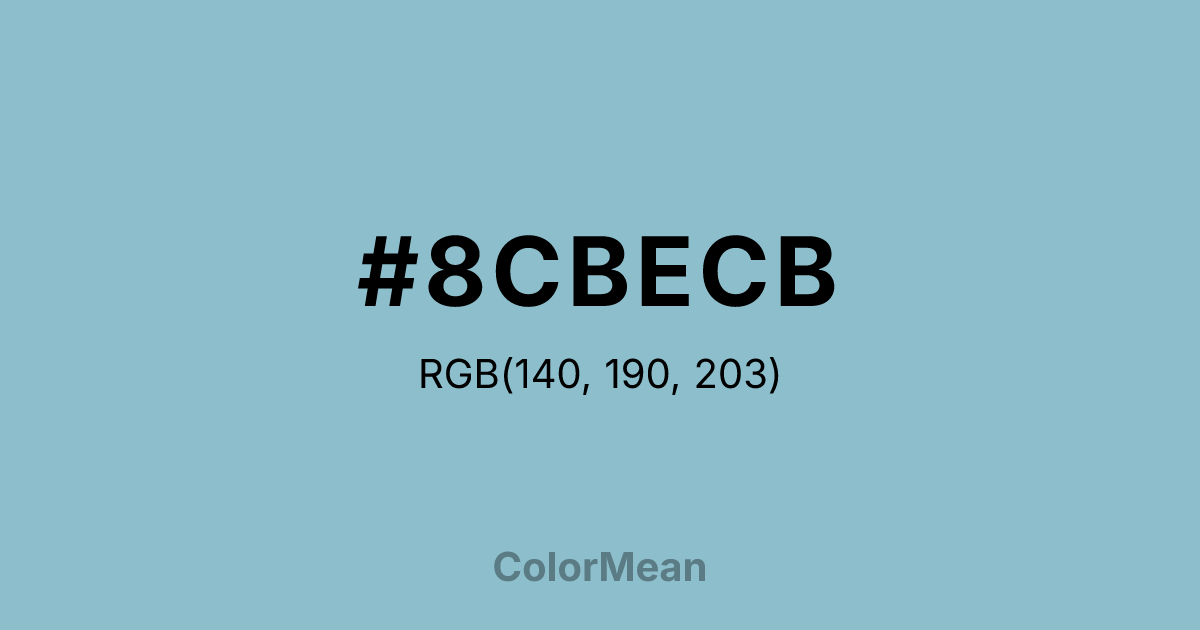 #8CBECB color swatch