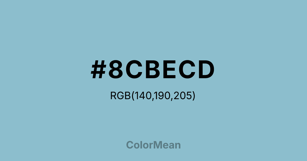 #8CBECD color swatch