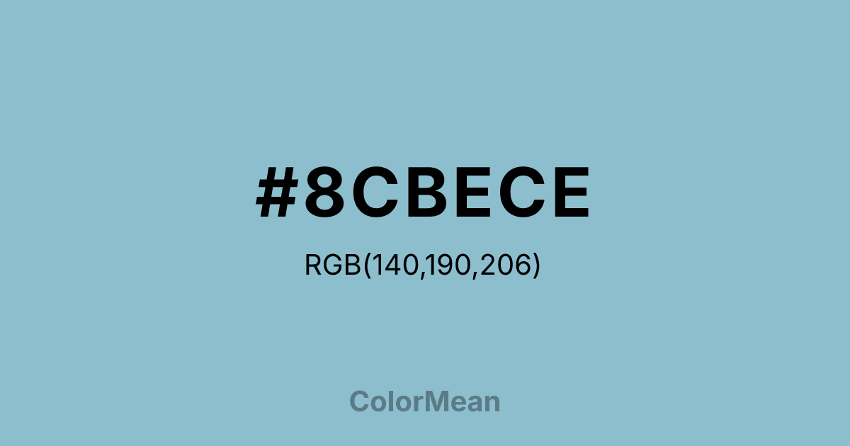 #8CBECE color swatch