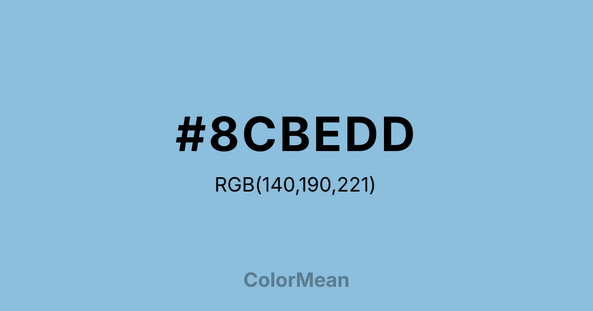 #8CBEDD color swatch