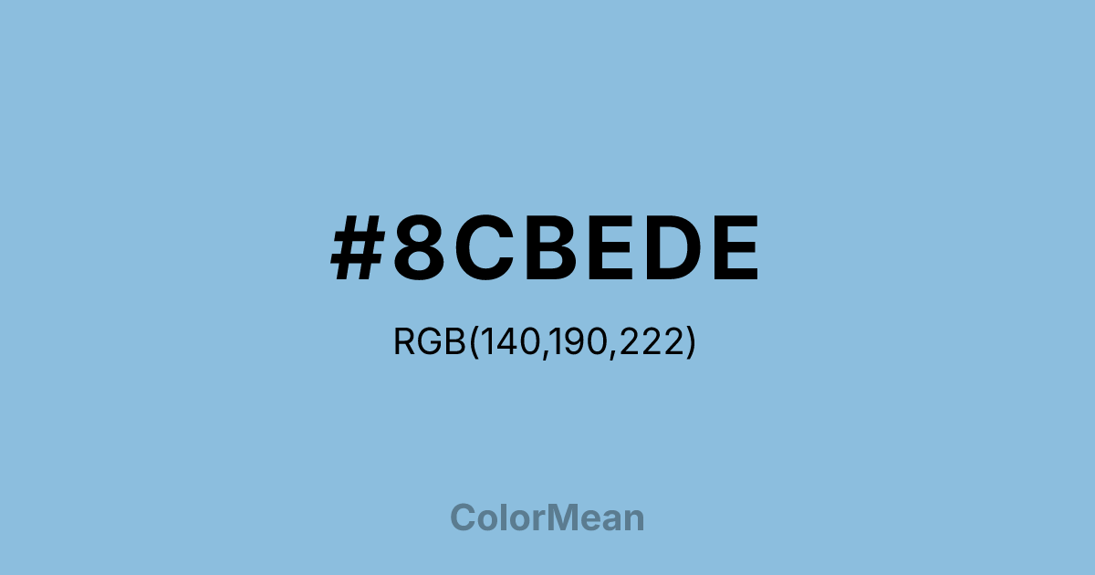 #8CBEDE color swatch