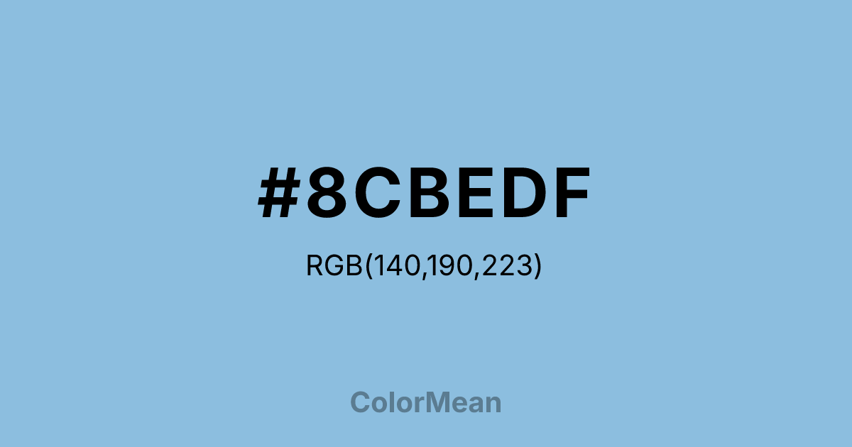 #8CBEDF color swatch