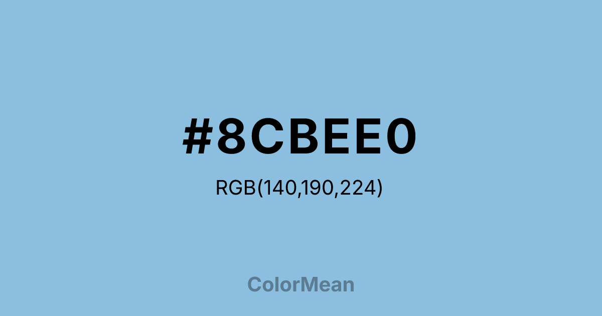 #8CBEE0 color swatch