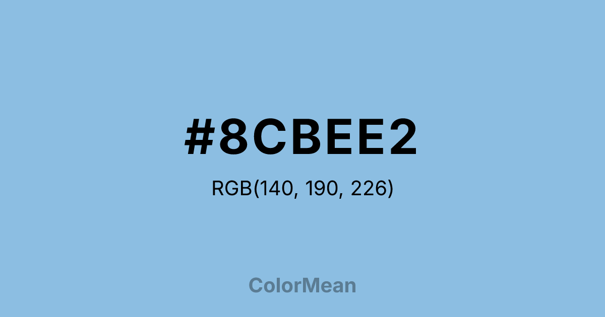 #8CBEE2 color swatch