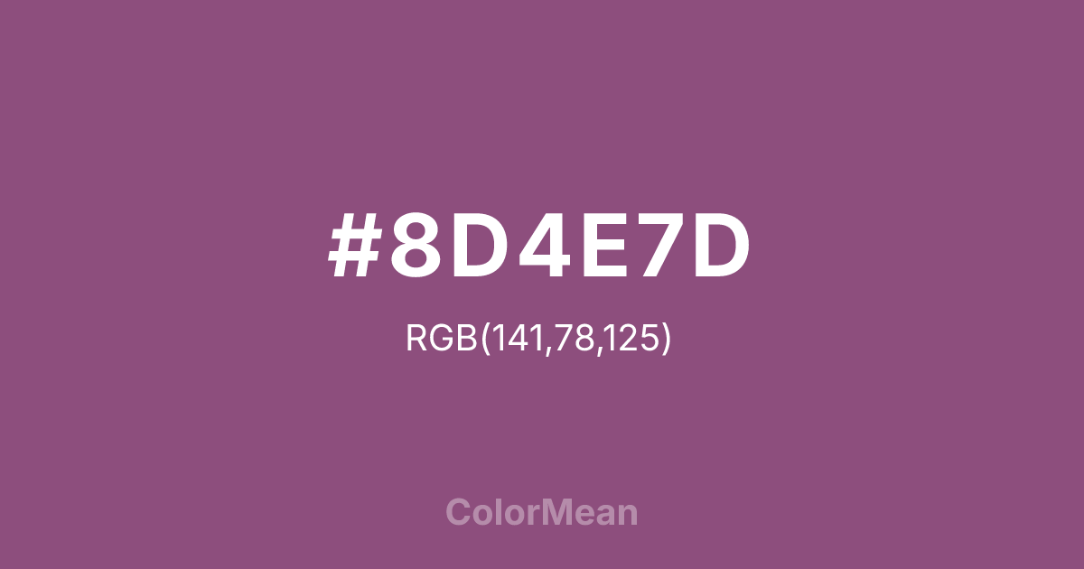 #8D4E7D color swatch