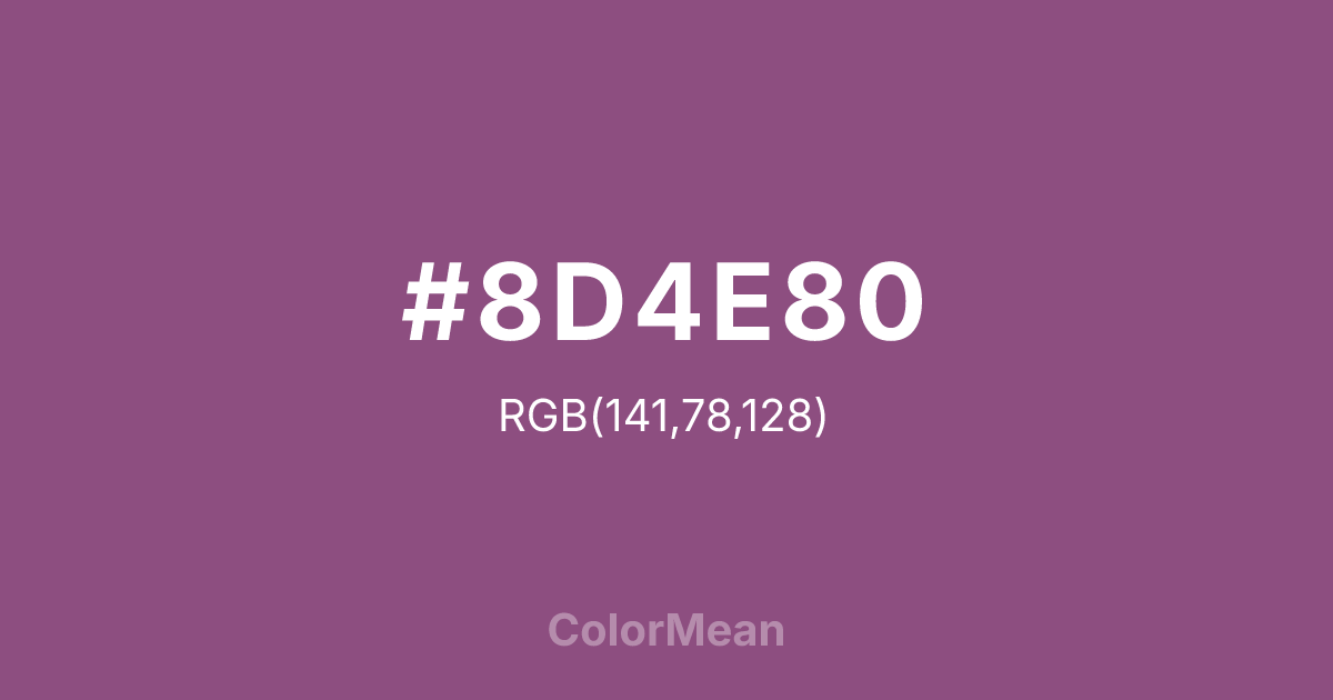#8D4E80 color swatch