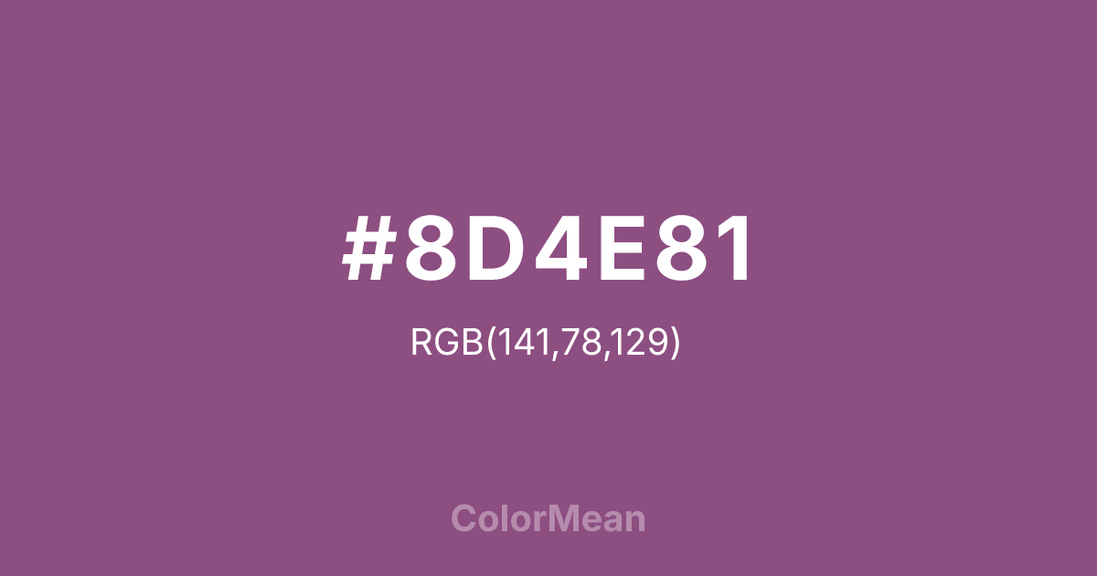 #8D4E81 color swatch