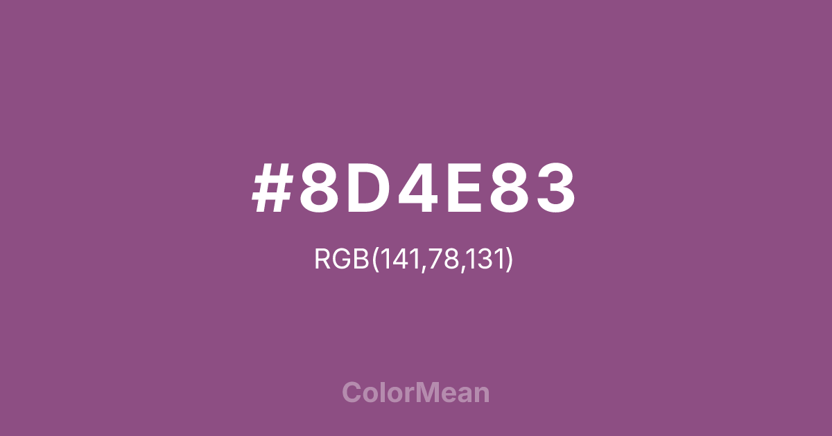 #8D4E83 color swatch