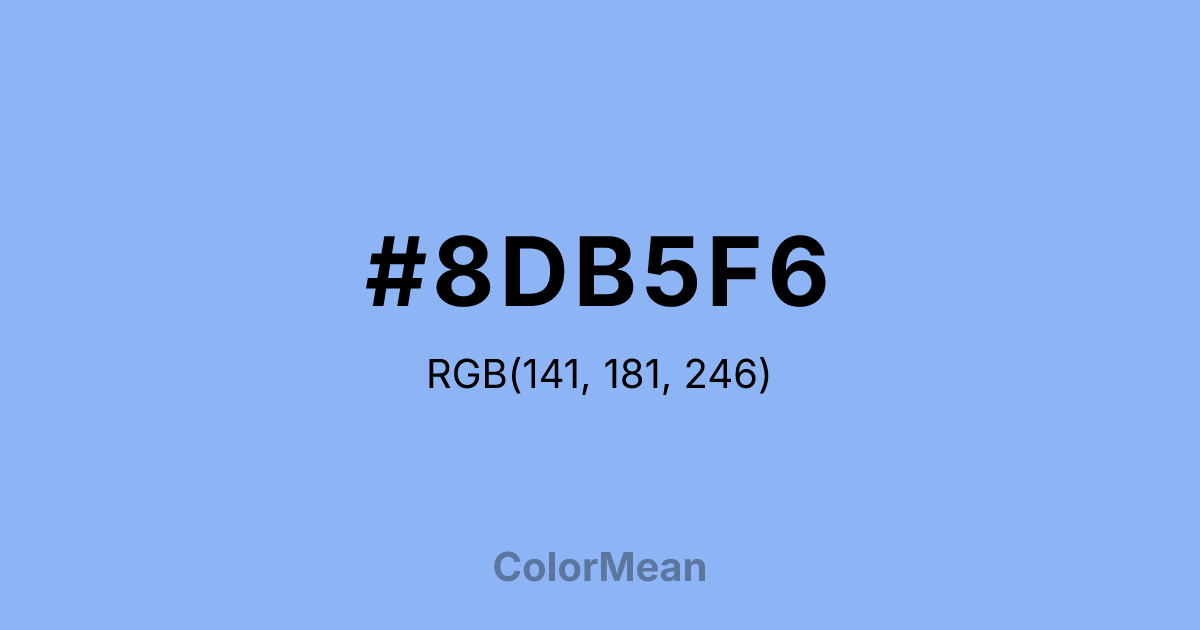 #8DB5F6 color swatch