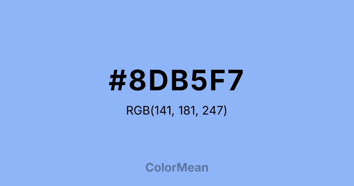 #8DB5F7 color swatch