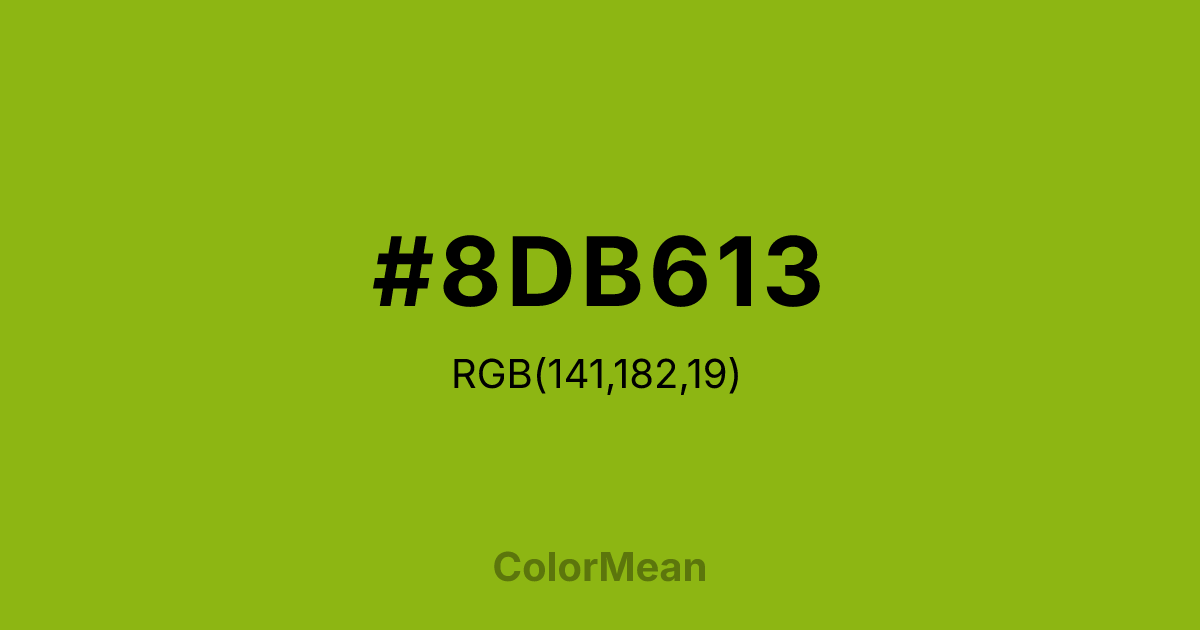 #8DB613 color swatch