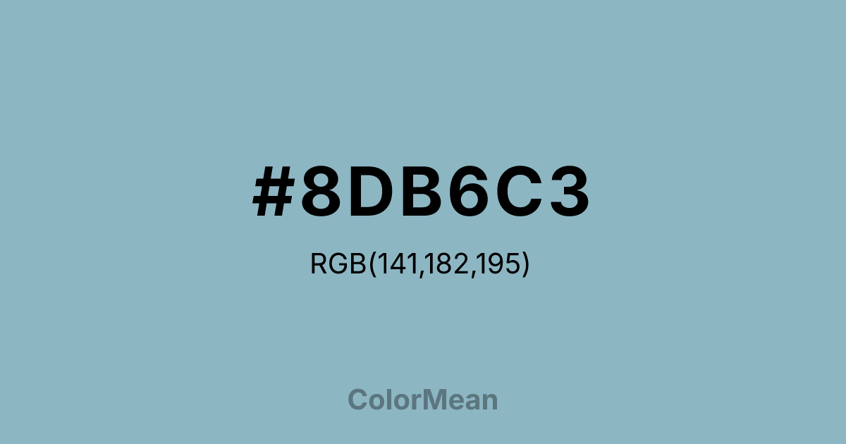 #8DB6C3 color swatch