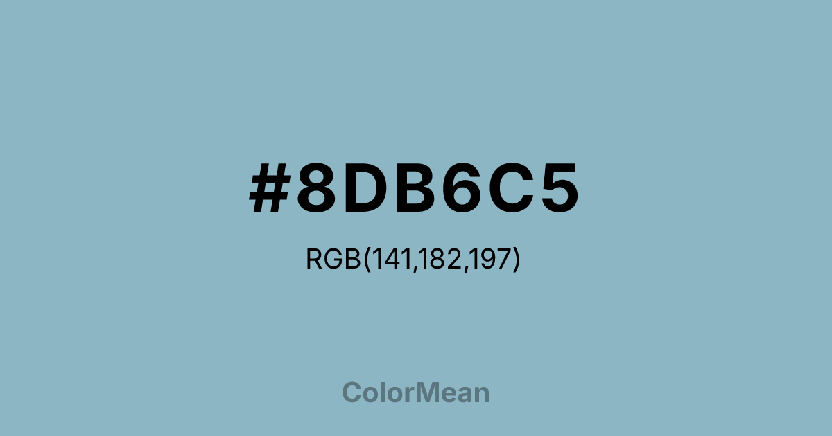 #8DB6C5 color swatch