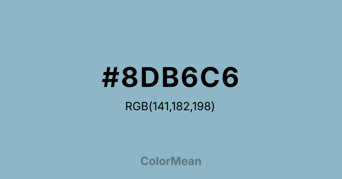 #8DB6C6 color swatch