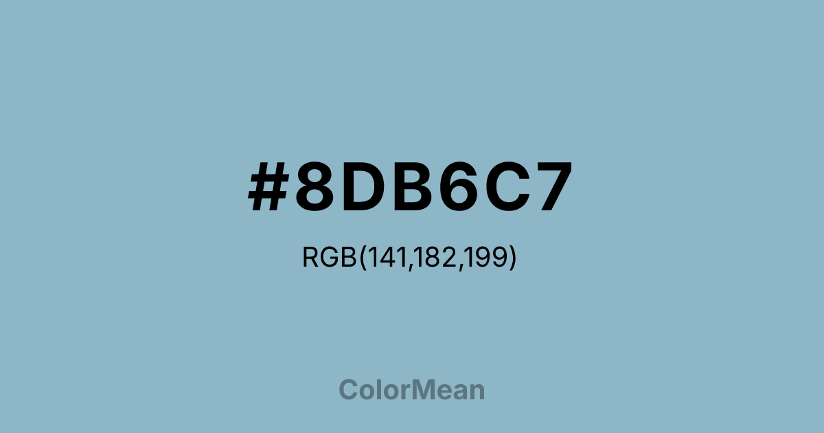 #8DB6C7 color swatch