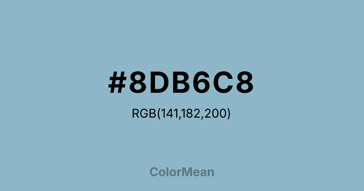 #8DB6C8 color swatch