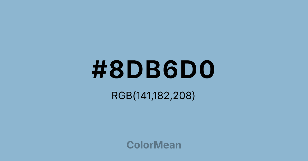 #8DB6D0 color swatch