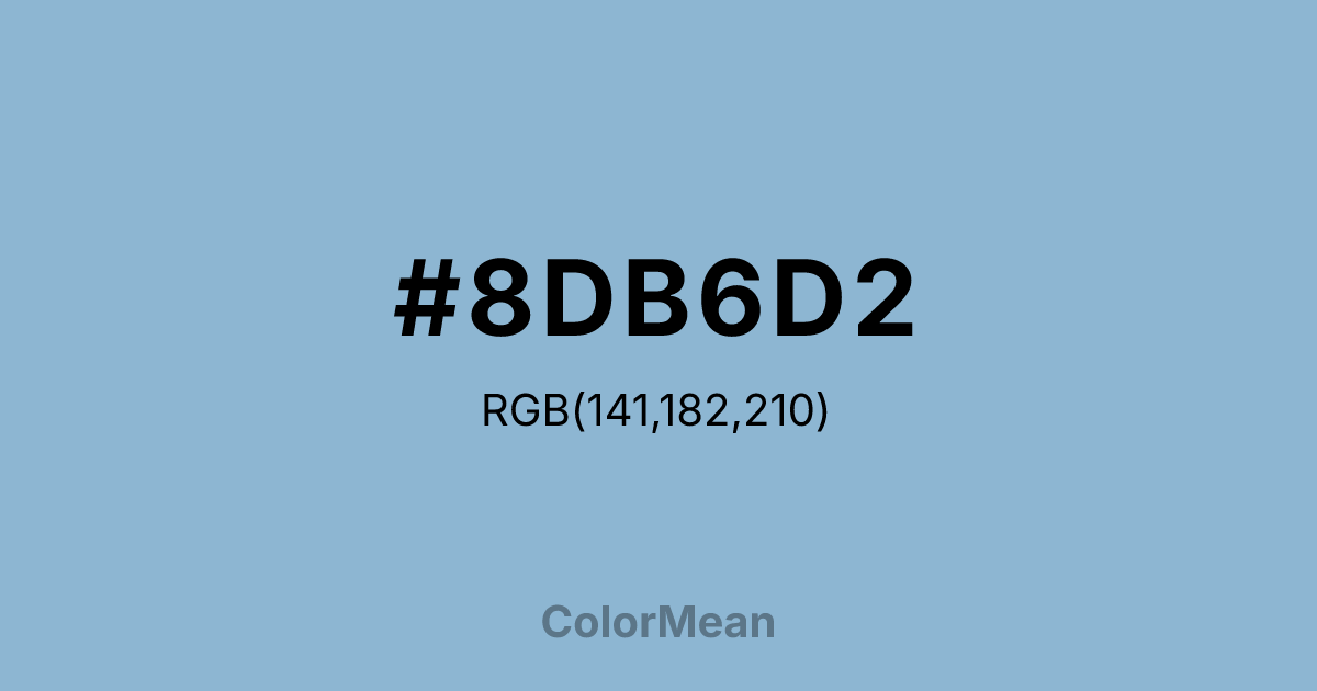 #8DB6D2 color swatch