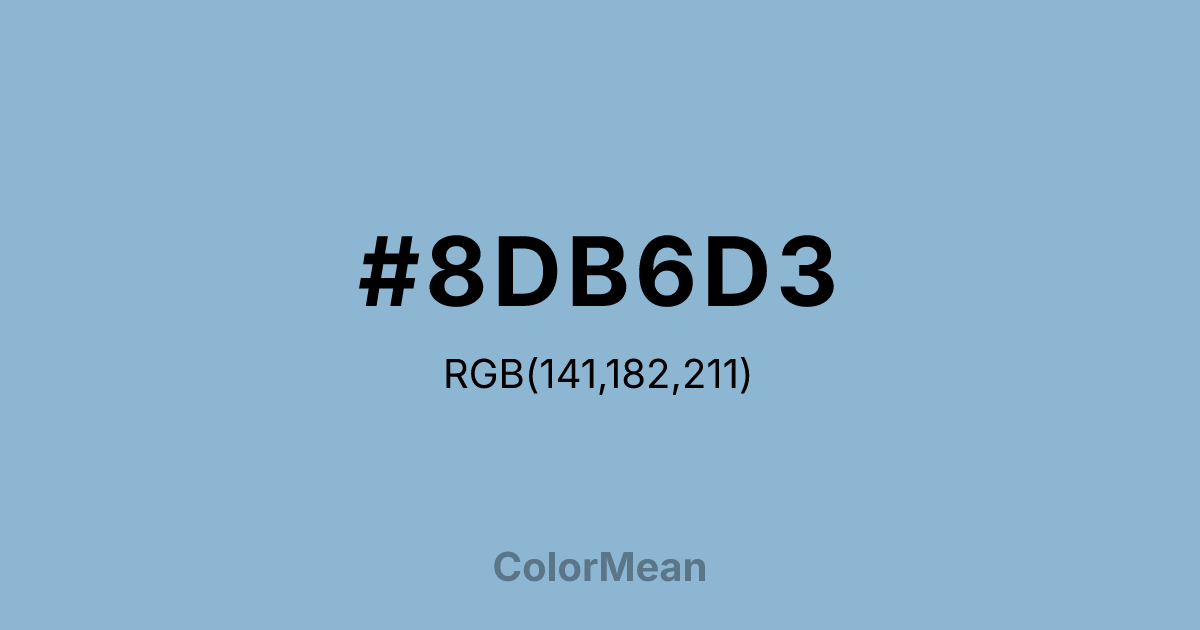 #8DB6D3 color swatch