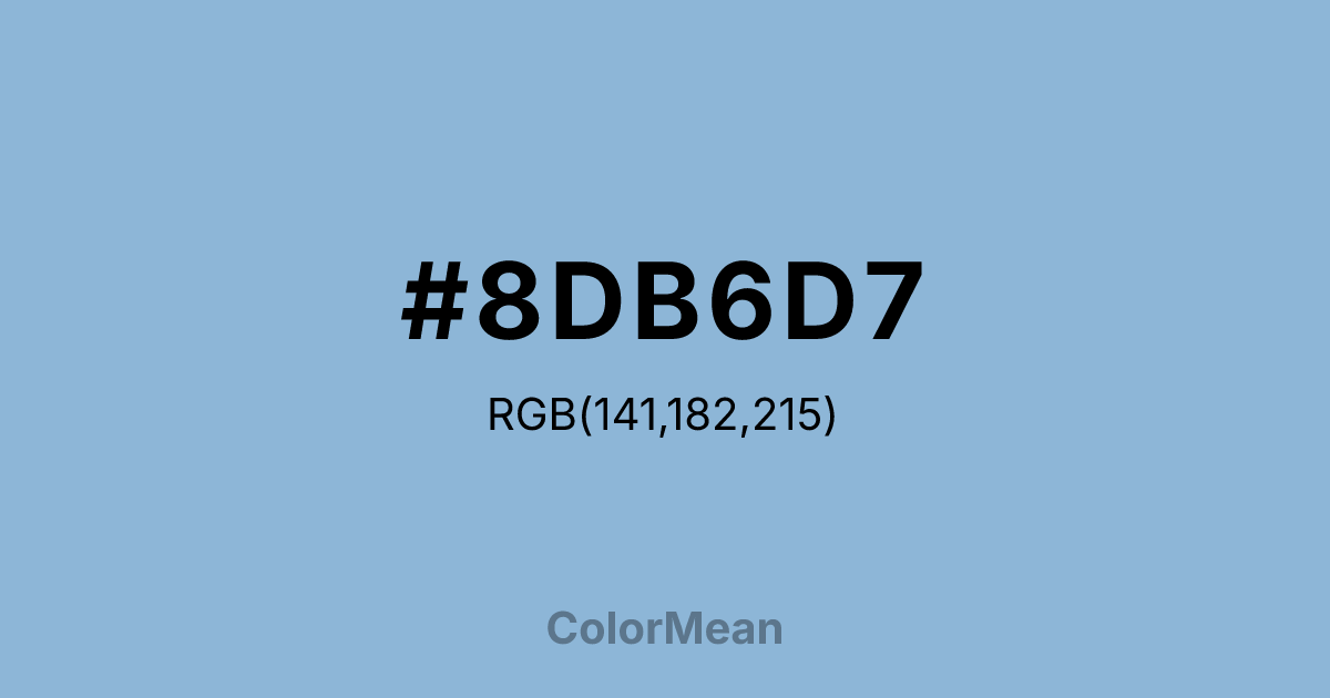 #8DB6D7 color swatch