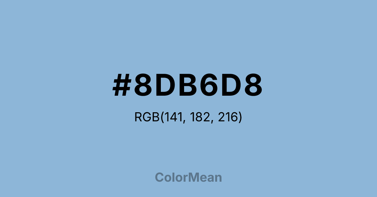 #8DB6D8 color swatch