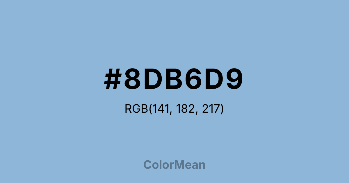 #8DB6D9 color swatch