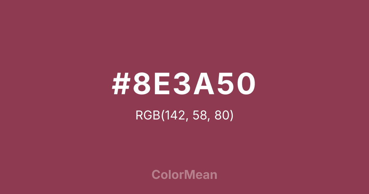 #8E3A50 color swatch