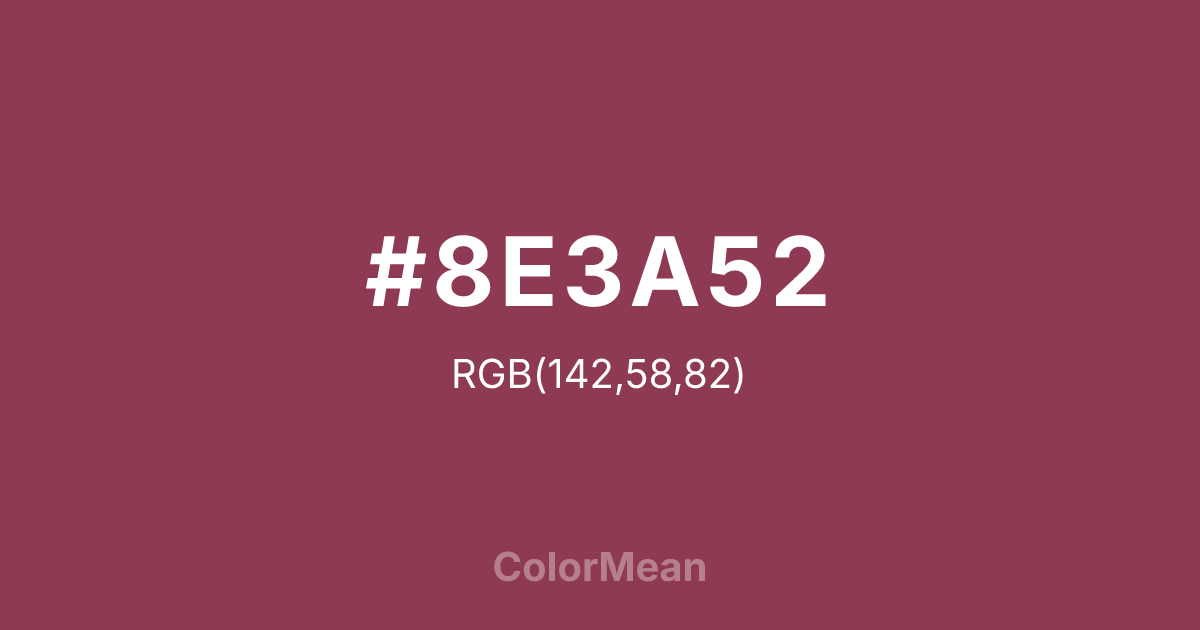 #8E3A52 color swatch