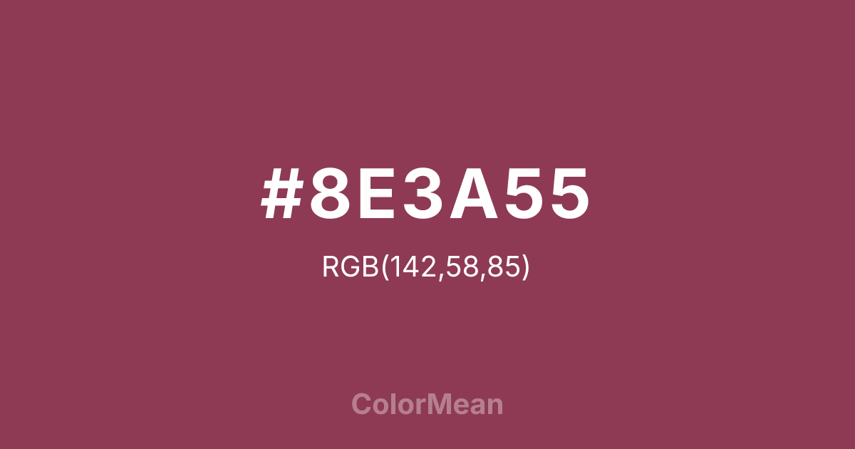 #8E3A55 color swatch