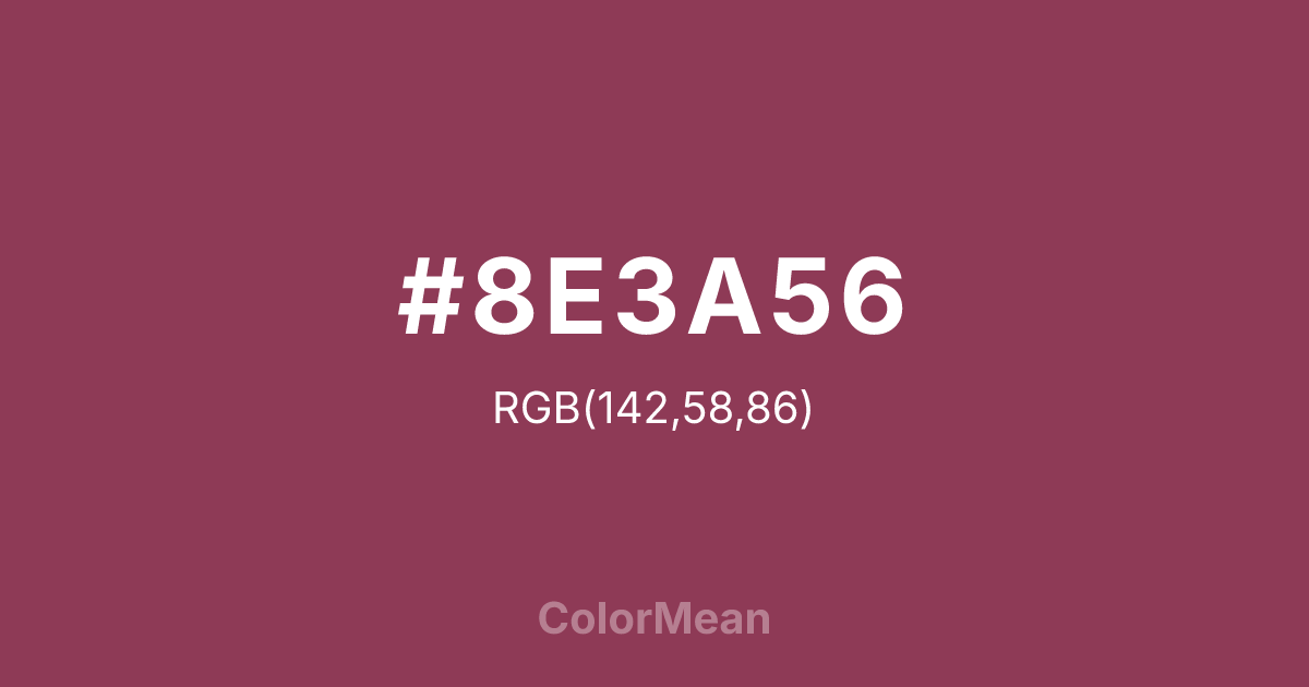 #8E3A56 color swatch