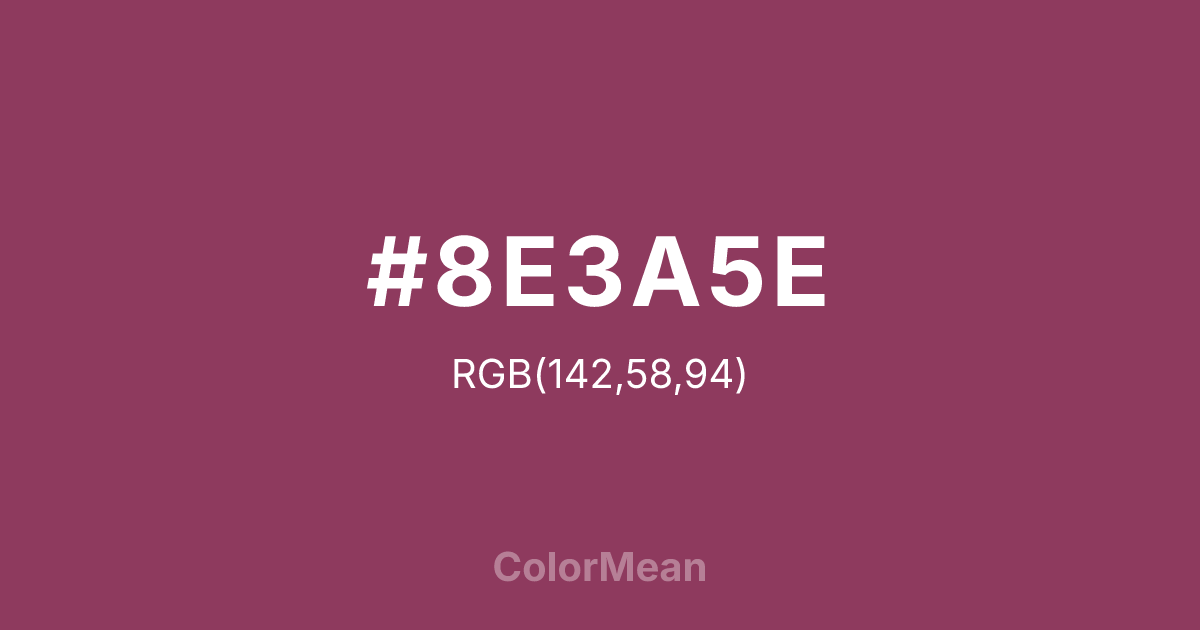 #8E3A5E color swatch
