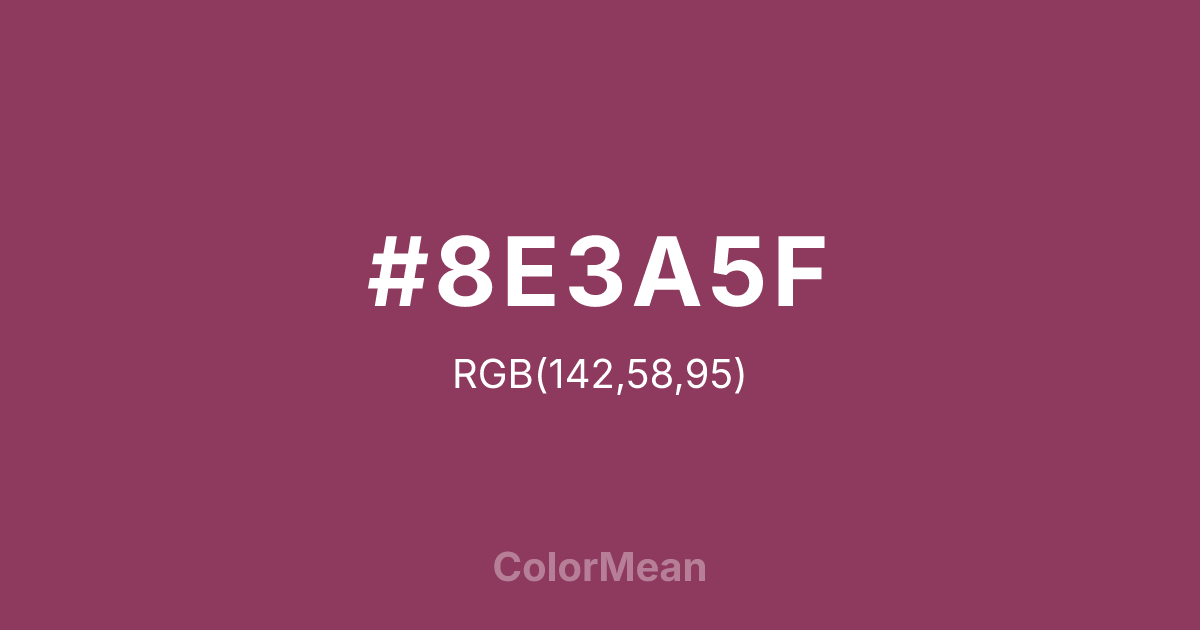 #8E3A5F color swatch