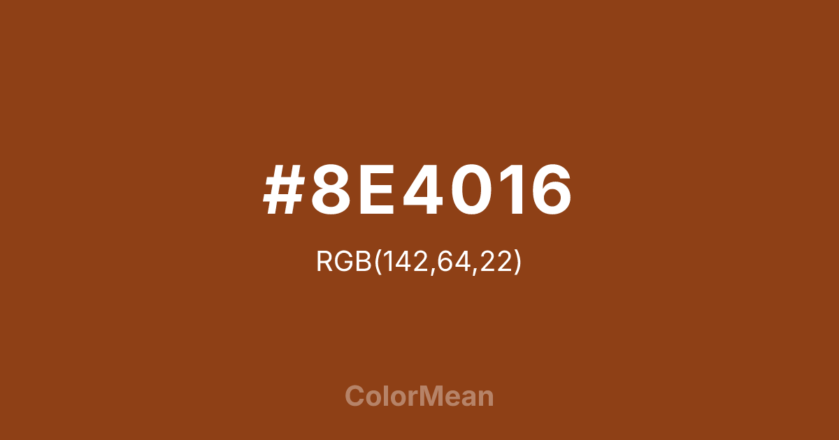 #8E4016 color swatch