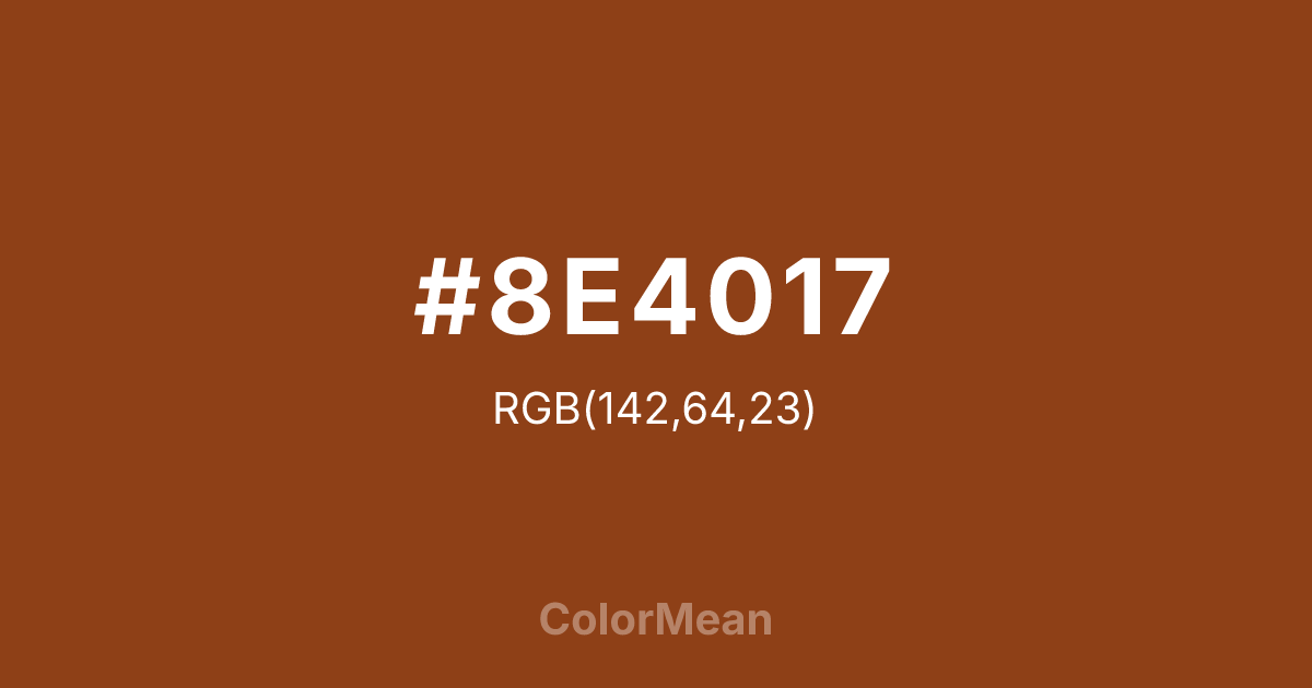 #8E4017 color swatch