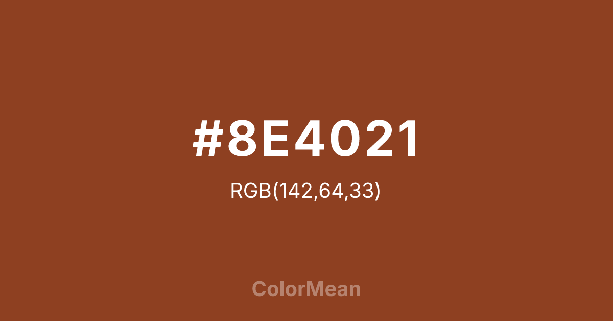 #8E4021 color swatch